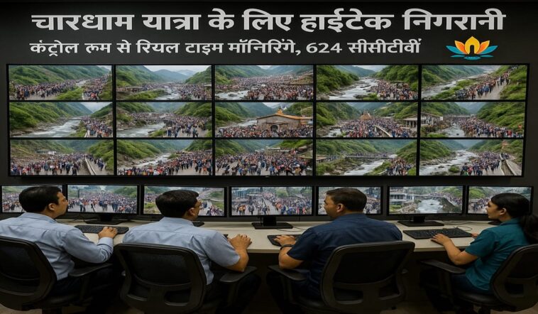 चारधाम यात्रा के लिए हाईटेक निगरानी: कंट्रोल रूम से रियल टाइम मॉनिटरिंग, 624 सीसीटीवी कैमरे चालू